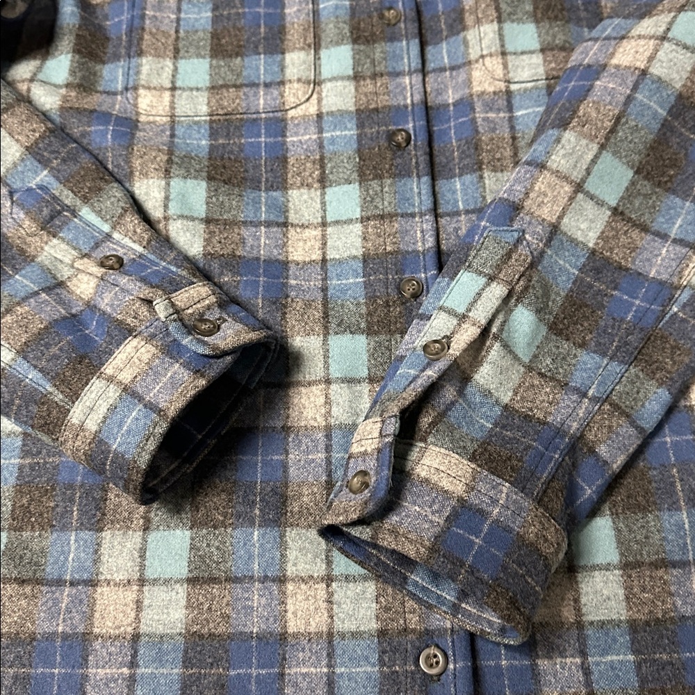 BFS🖤Pendleton nwot blue original surf board button down 100% virgin wool shirt - Picture 5 of 9